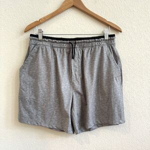 Chubbies Heathered Grey Soft Stretchy Drawstring Athletic Shorts 5.5 Inseam Sz L